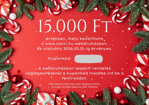 Ajándékutalvány 15.000 Ft értékben (ajándék karácsonyi kendő)