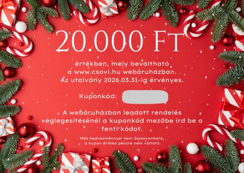 Ajándékutalvány 20.000 Ft értékben (ajándék karácsonyi kendő)
