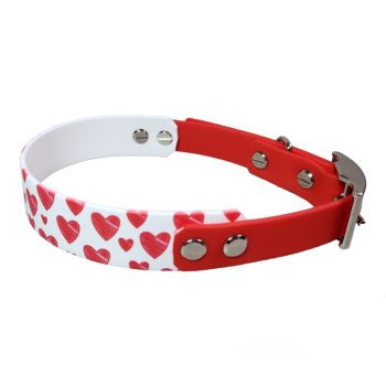 Heart -  Nyakörv UV-printed Biothane két színű