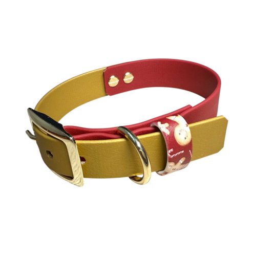 Gold & Red - Nyakörv Biothane
