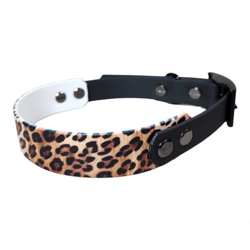 Leopard - Nyakörv UV-printed Biothane két színű