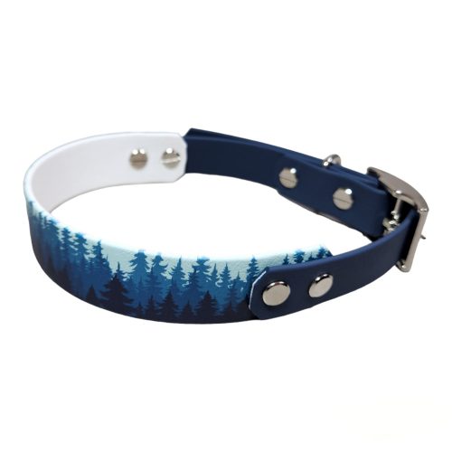 Blue Forest - Nyakörv UV-printed Biothane két színű